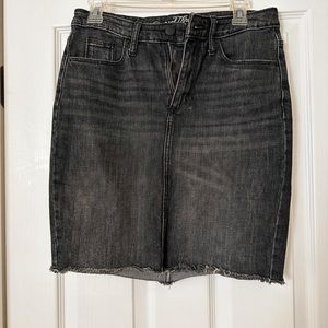 Black Denim Mini Skirt